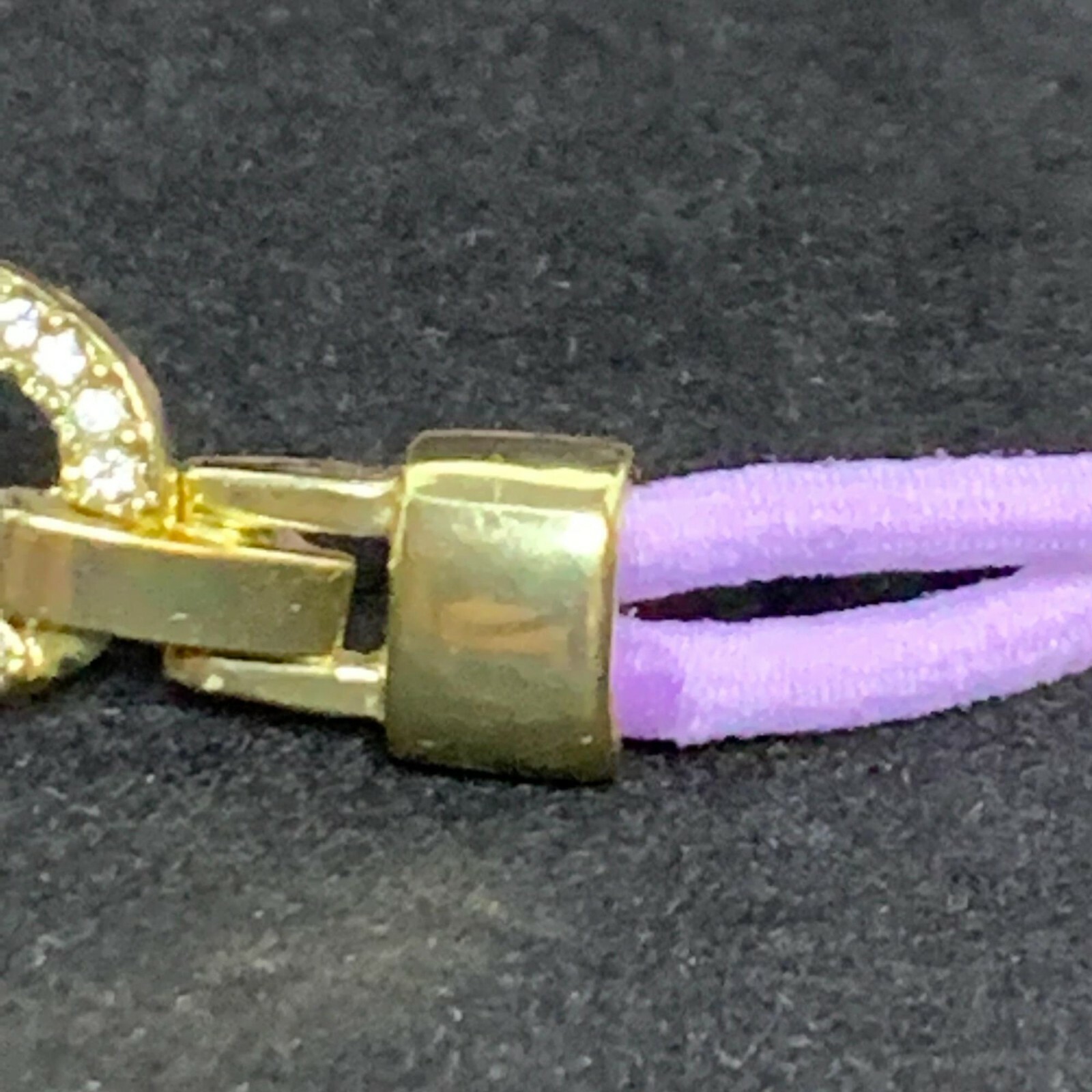 Gold Tone Rhinestone Heart Bracelet (2359)