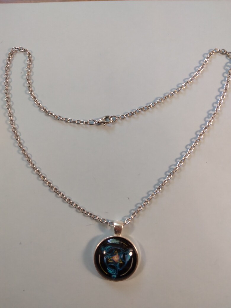 Magical Triad pendant on 19 1/2 inch Silver necklace 249203