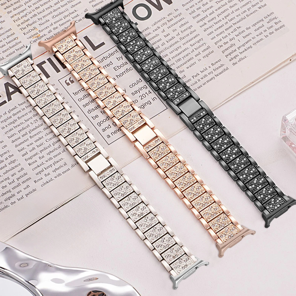 Bling Metal Watch Band+Case For Samsung Galaxy Watch 8 44mm 8 40mm Diamond Belt