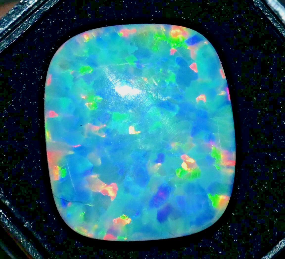 Untreated Natural Play of Color Ethiopian Fire Opal 10.25 Ct Certified Gemstone