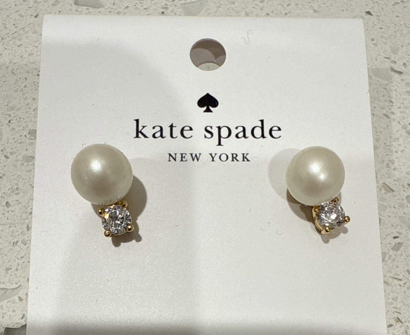 Kate Spade Earrings Pearl & Rhinestone