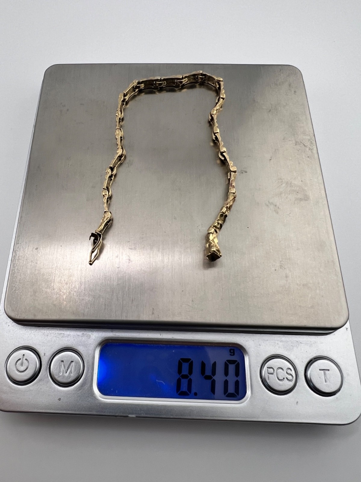 Late 1970’s 14K Gold Nugget Style Bracelet by Michael Anthony Paolombizio
