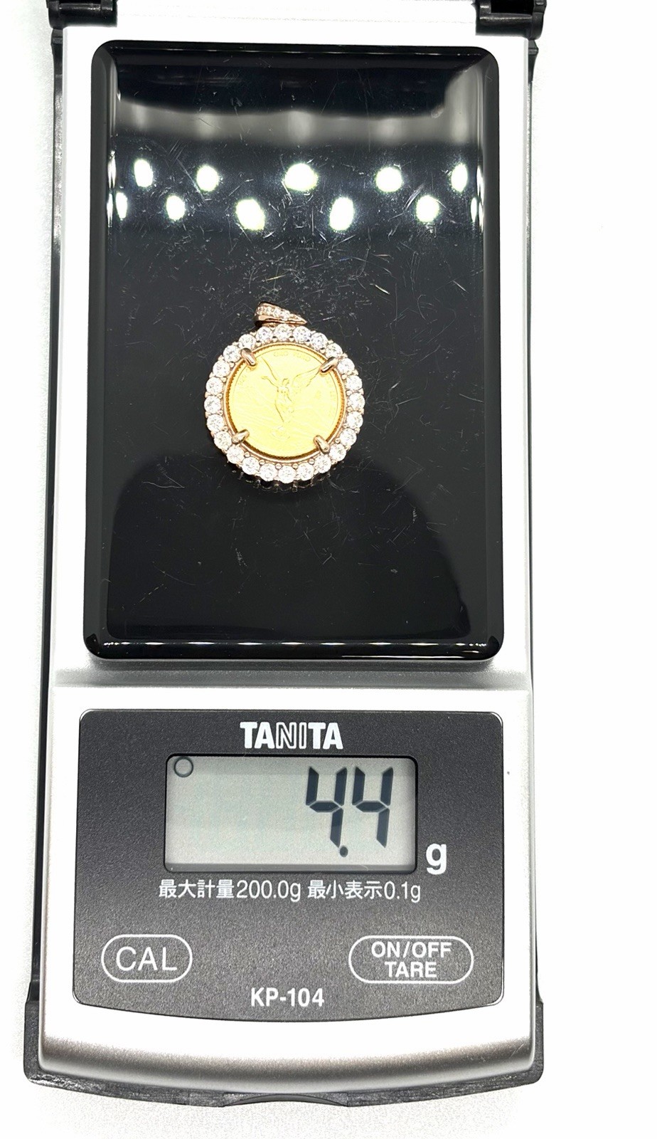 24K Gold Libertad 1/20 oz Gold Coin Pendant Sterling Silver 925 CZ Gift