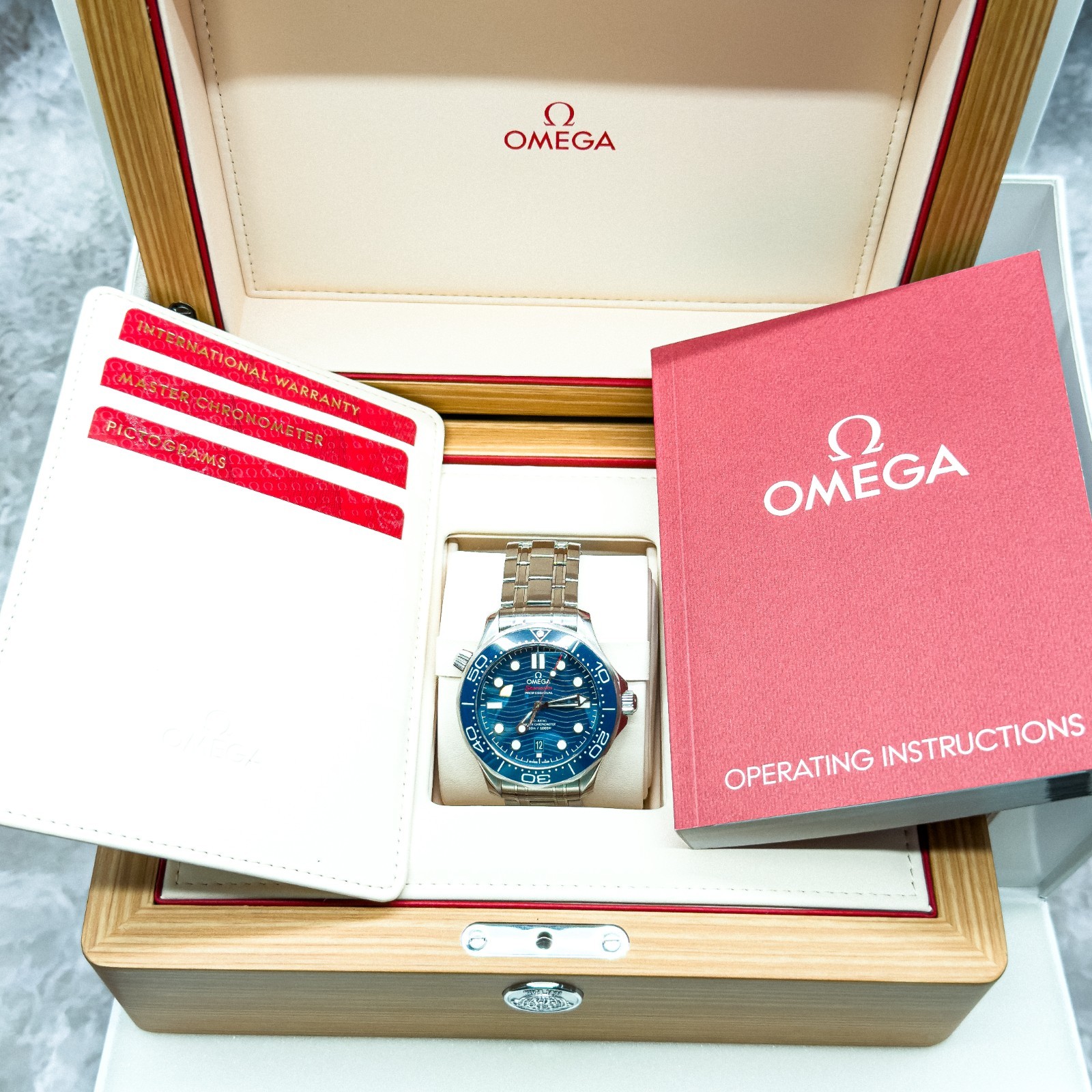 OMEGA Seamaster 300M SMP300m Blue Wave Dial 210.30.42.20.03.001 Box & Papers