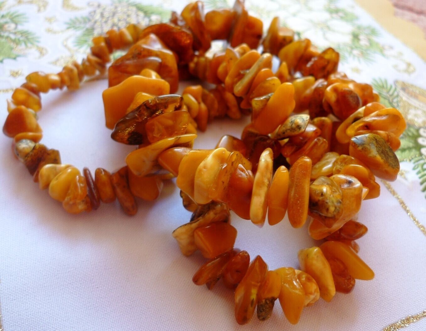 Jewelry Multi-Color Natural gems 114g Baltic Amber Necklace Beads Medicine Charm