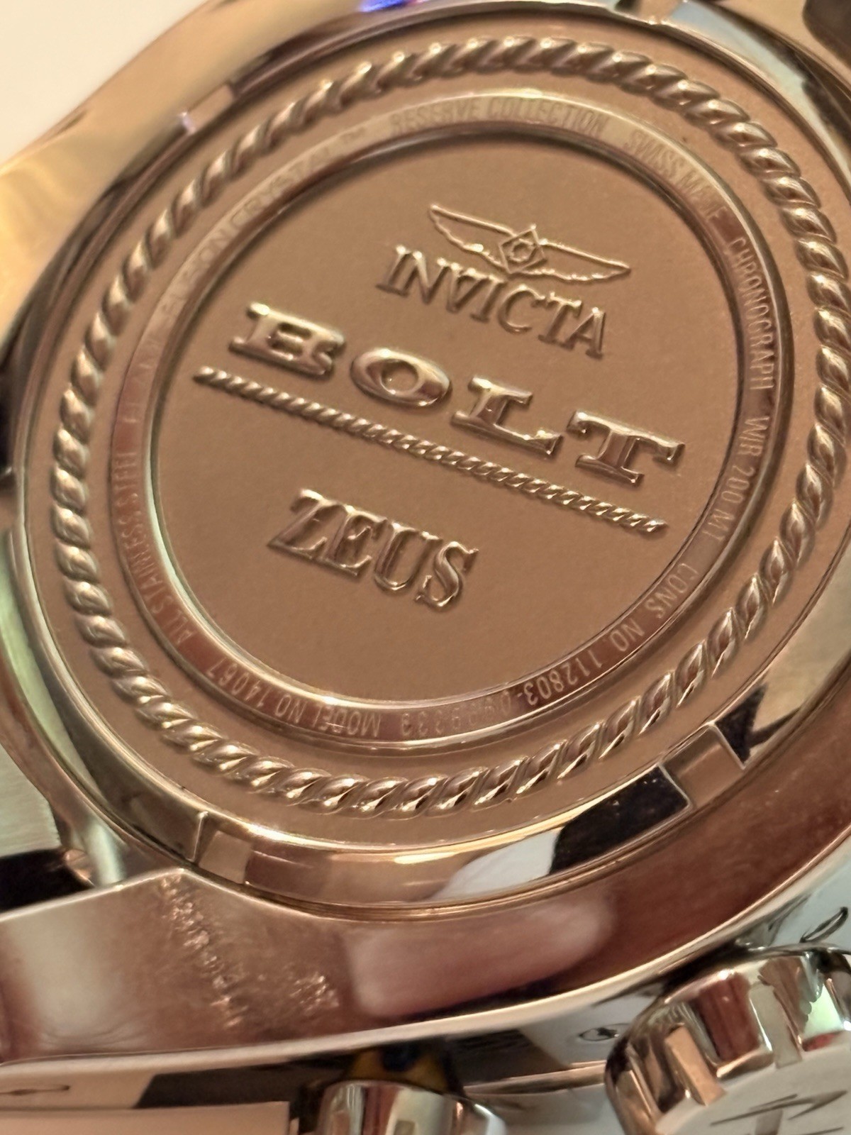 Invicta Men’s Bolt Zeus Reserve Chrono Two-Tone Steel Silver-Tone Dial Stunning