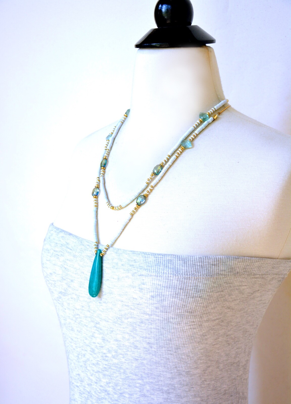 Layered necklace, Wedding necklace, Pearl necklace, Party necklace, Bib Necklace