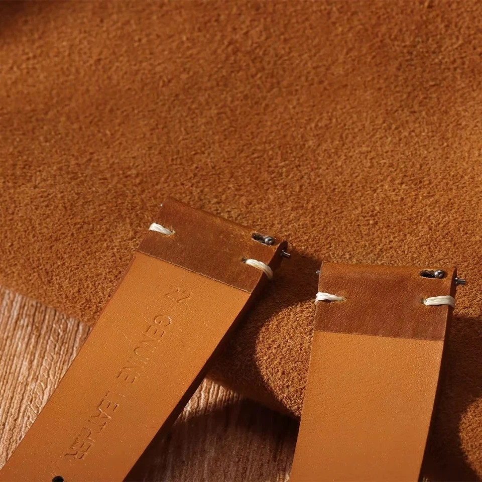 Retro Oil Wax Genuine Leather Watch Band 18 19 20 21 22 24mm Thin Cowhide Strap