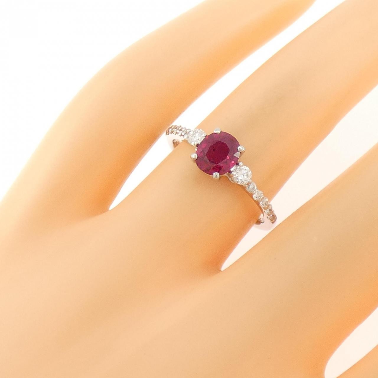 Authentic PT900 Unheated Ruby Ring 0.740CT #230-000-534-6683