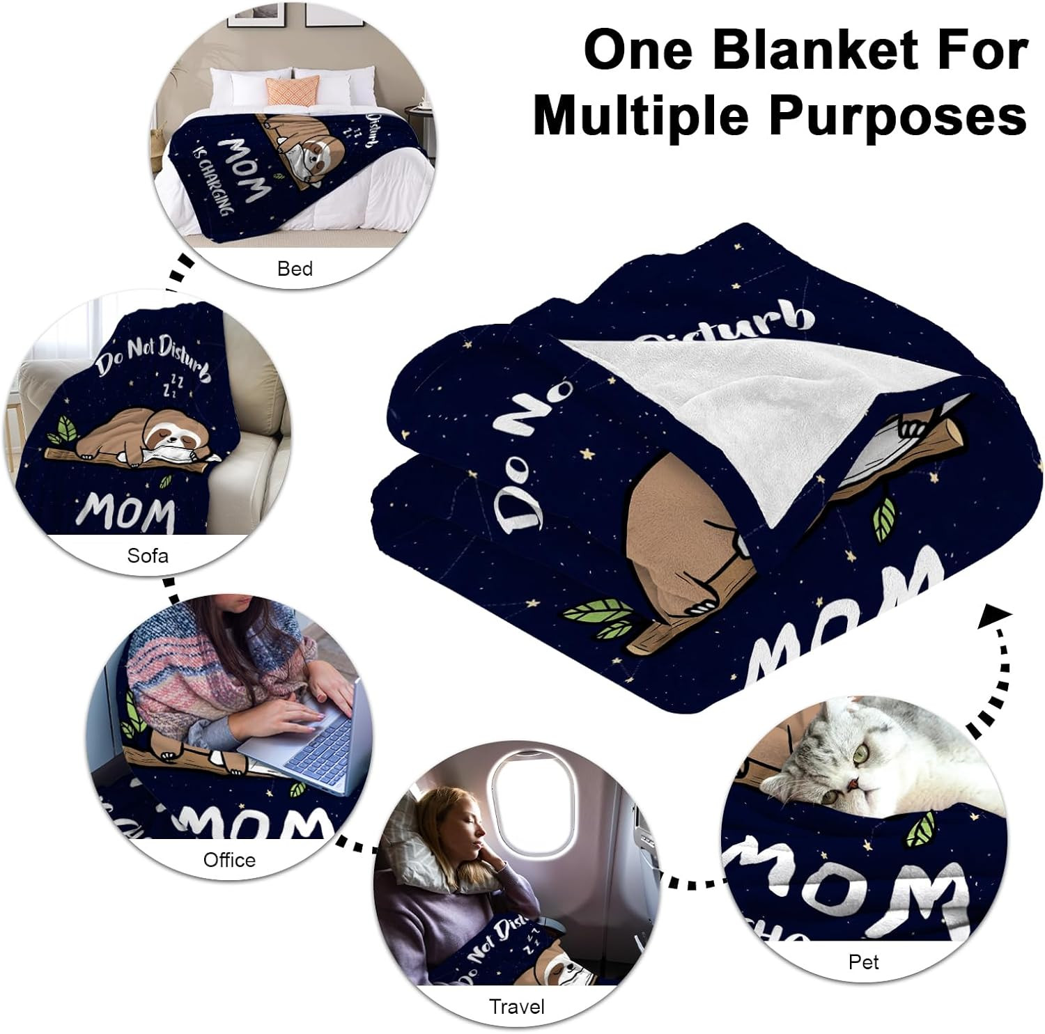 Gifts for Mom Blanket, Moms Gifts from Daughter Son, Mothers Day Birthday Gift f