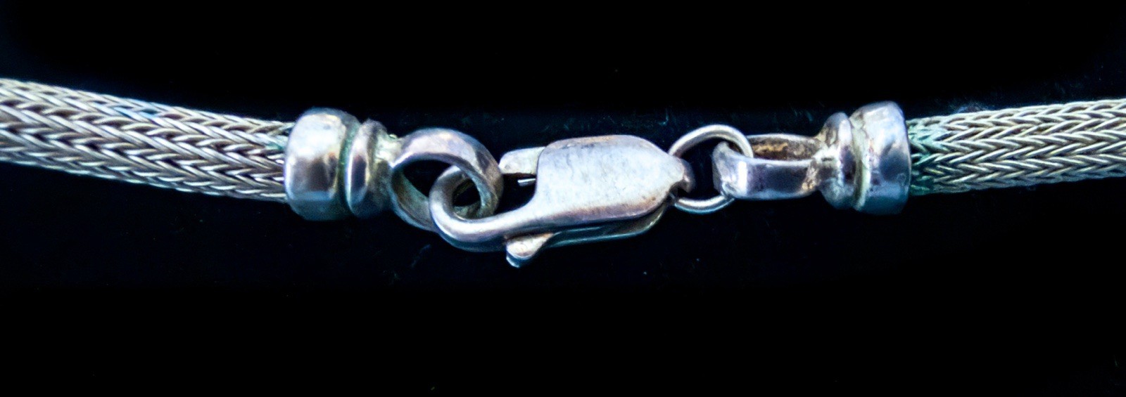 925 Silver Necklace w Moonstone Pendant – w 10K Gold Accents, 1.1 oz