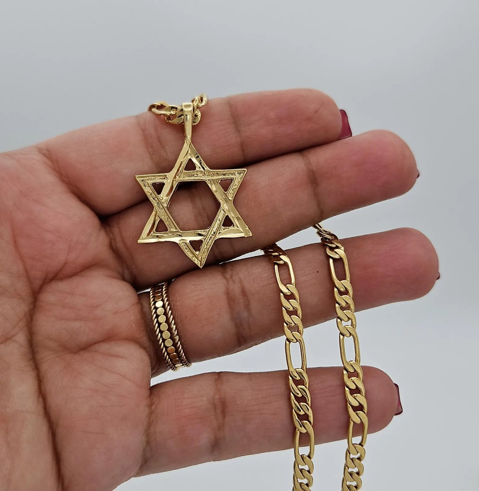 Gold Star Of David Necklace, Jewish Star Necklace, 14k Heavy Plated Gold