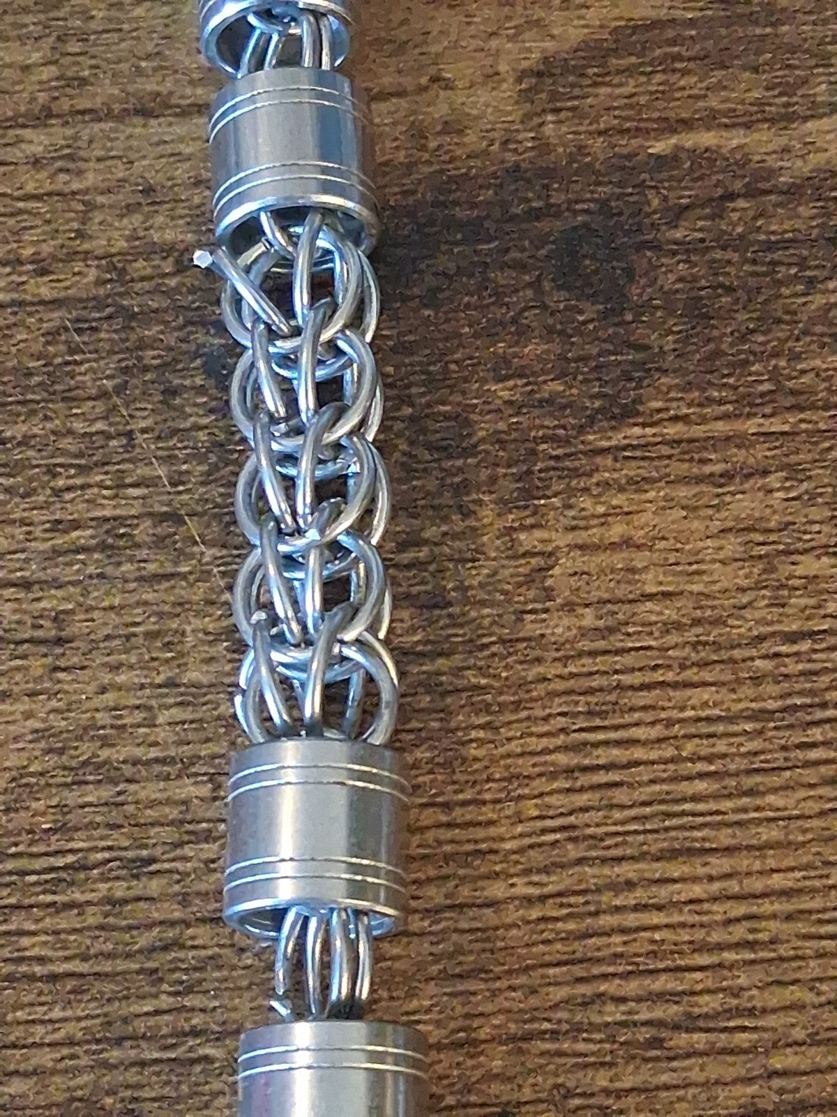 !!! Heavy Metal Necklace Solid Design Unique & Cool Silver Color 173 Grams !!!!