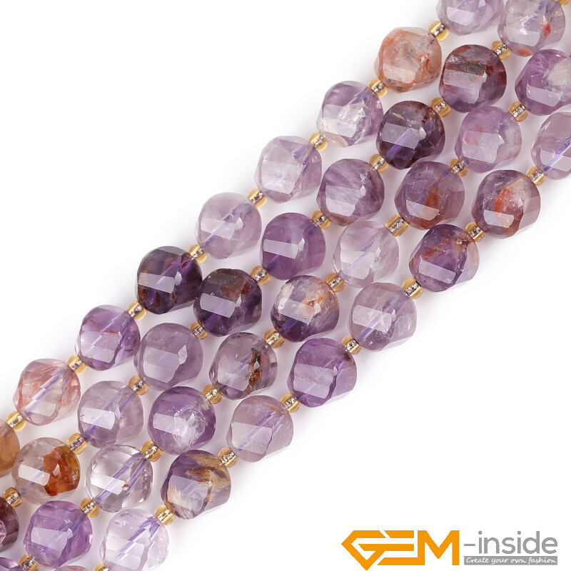 Natural Assorted Gemstone Twist Faceted Charms Loose Beads for Jewelry Making AU
