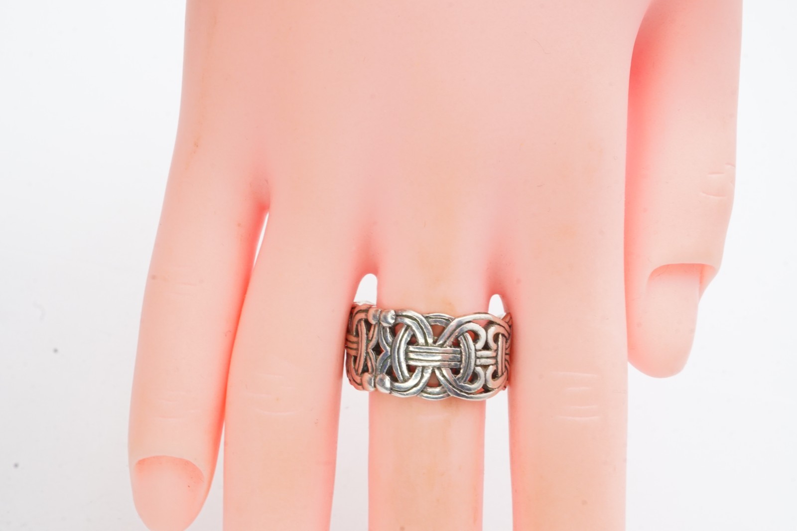 Vintage Peter Stone PSCL Sterling Silver 925 Celtic Ring Size 7.75