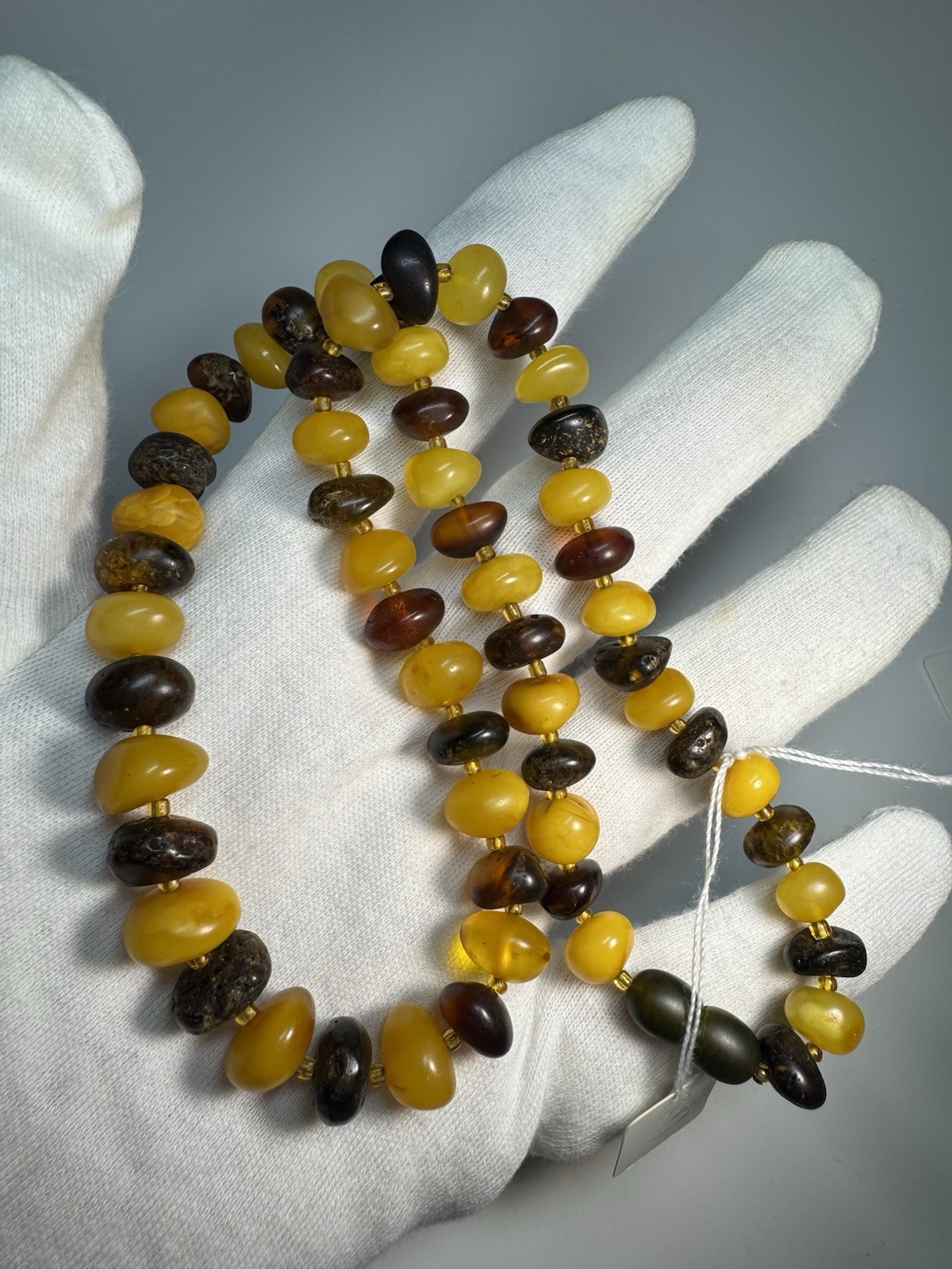 Natural Baltic Amber Necklace Natural Inclusions 20.4g 45cm