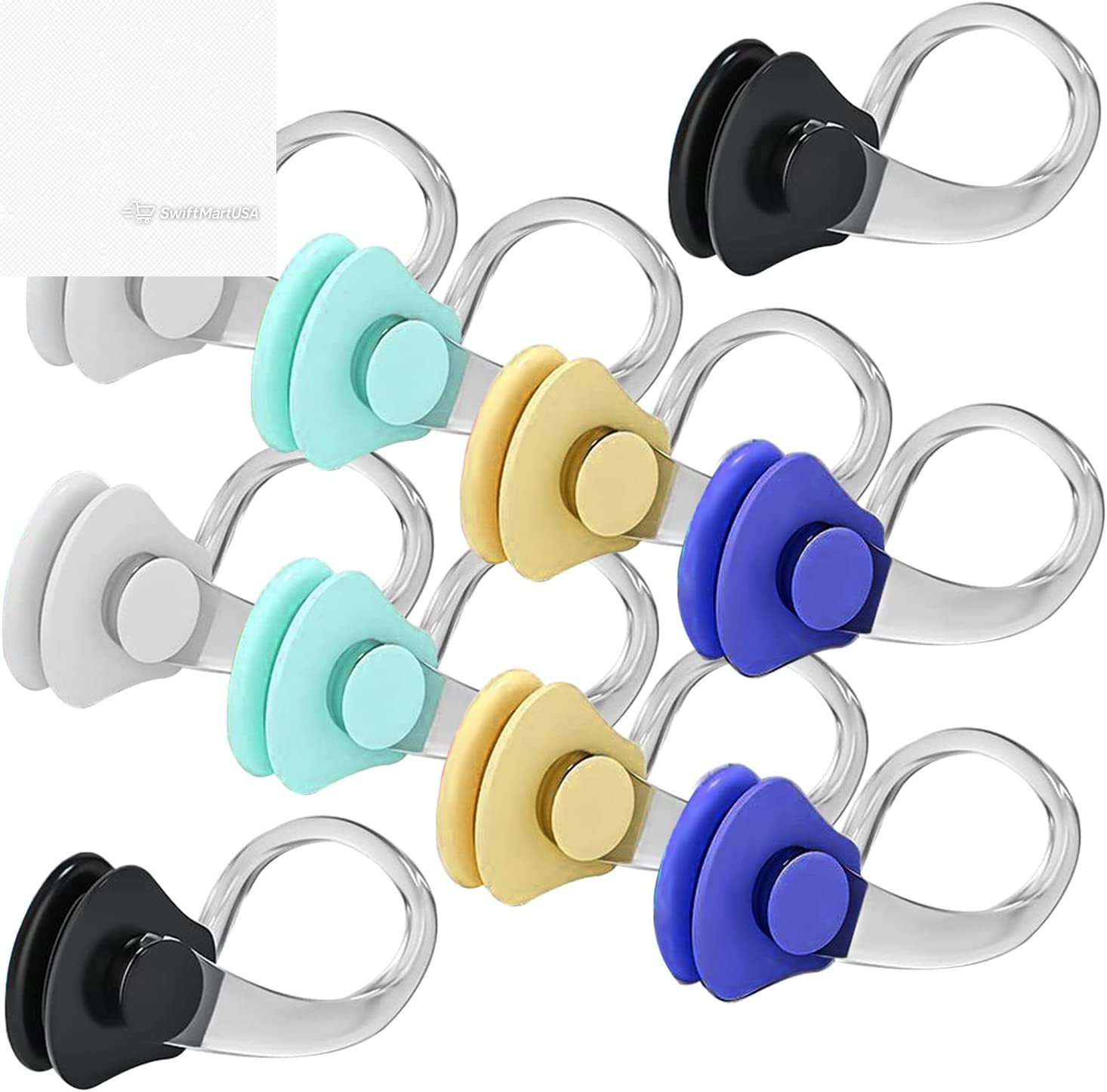 10Pcs Nose Clip for Swimming Nose Plugs for Kids and Adults Multi-Color
