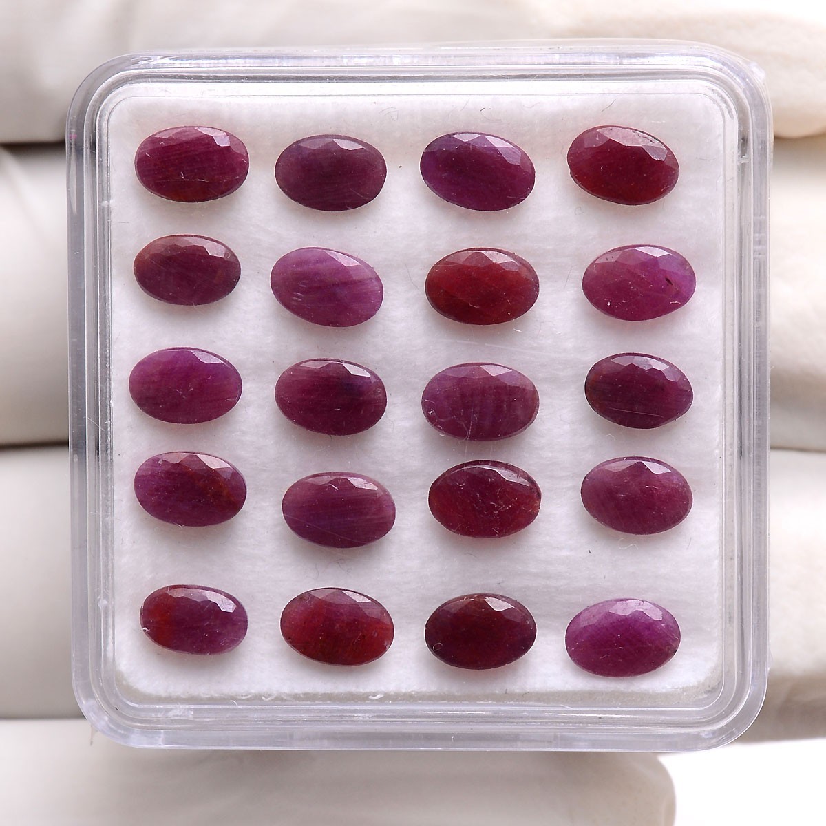 Set 21 Pcs Natural African Ruby Untreated 6mmx4mm Oval Cut Stunning Gemstone Lot