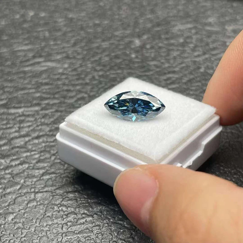 2-10CT Original Royal Blue Moissanite Stone Loose Moissanite Cushion Gemstones