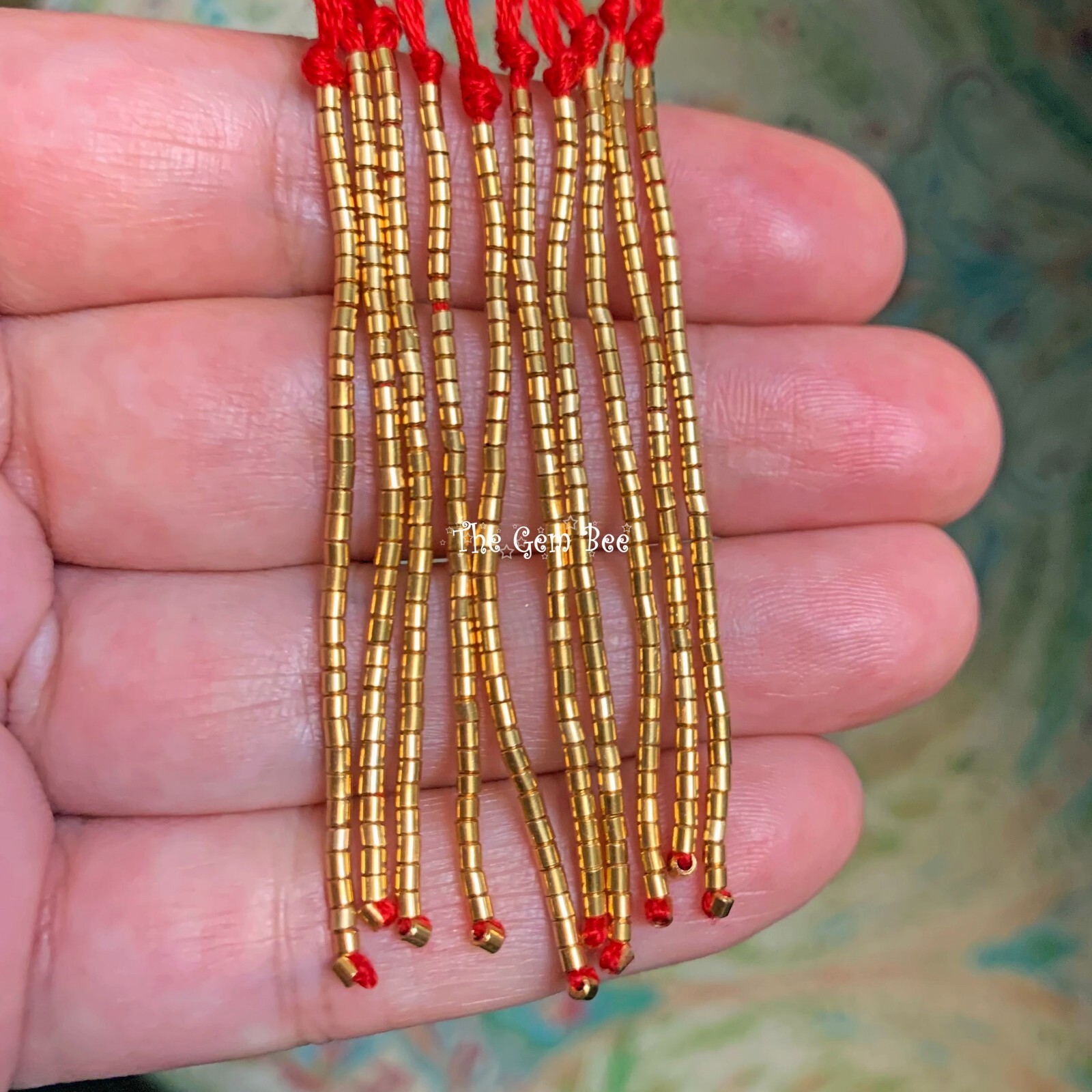 1.5MMx1.5MM 18k Solid Yellow Gold Crimp Tube Beads (10)