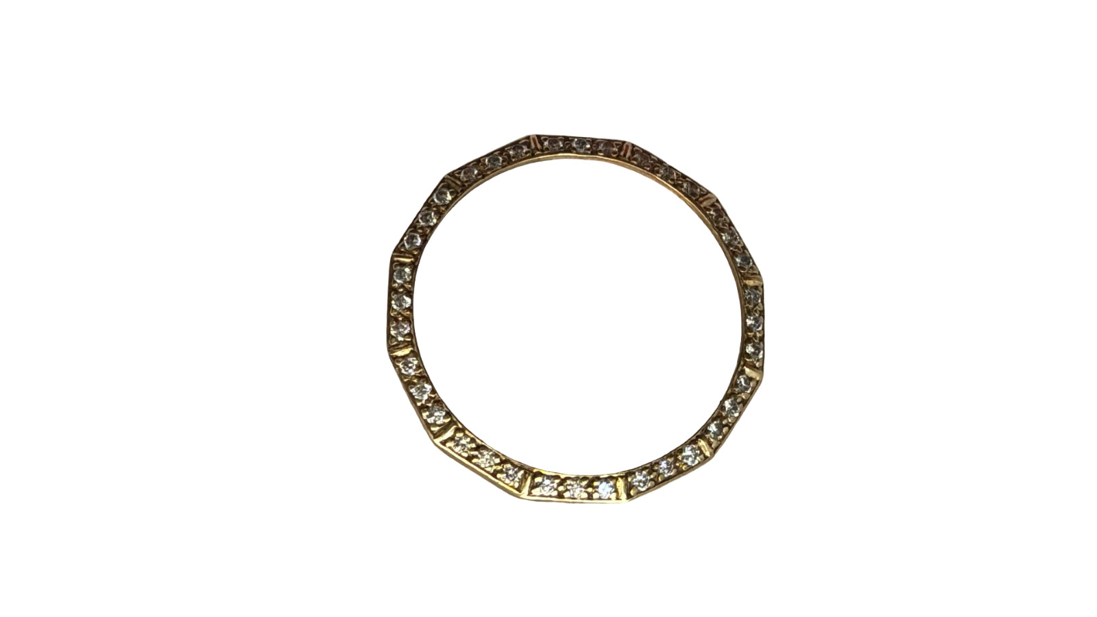 18k Gold and Diamond Baume Mercier Watch Bezel for Parts