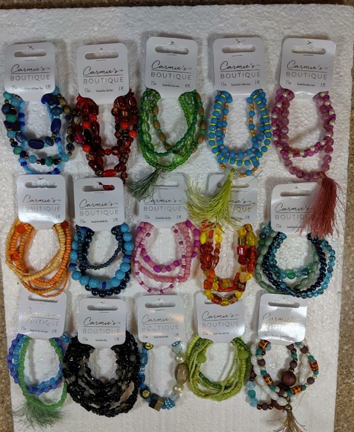 Darice Wholesale Lot of 75 Fashion Beaded Stretch Bracelets Bohemian Tassel NEW