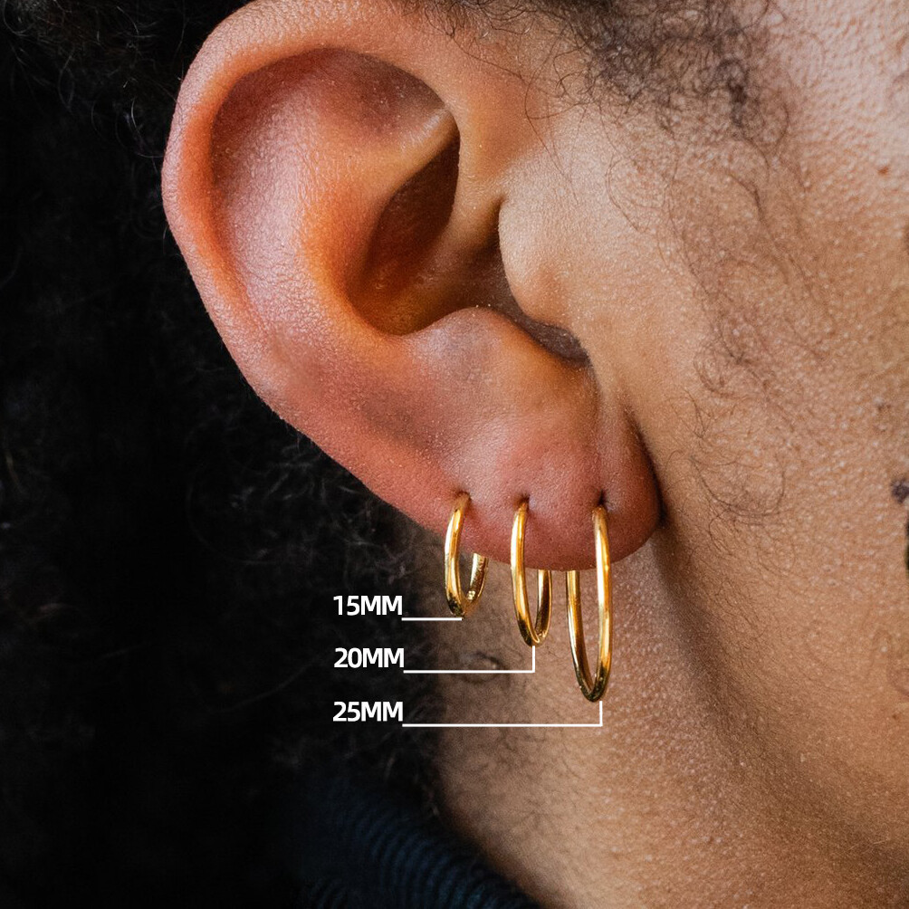 Men Women Stainless Steel Huggie Hoop Earrings Cartilage Piercing Nose Hoop Ring