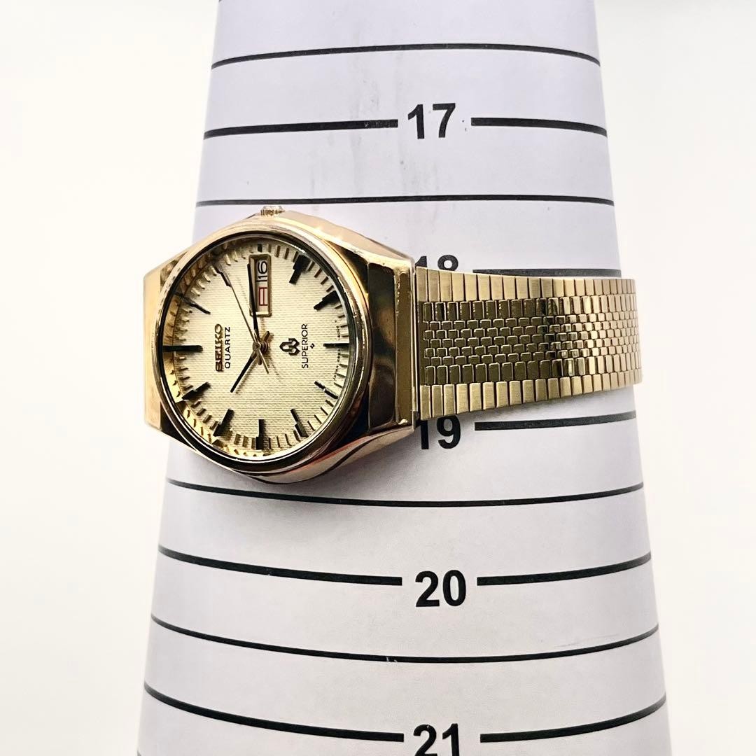 SEIKO Superior Men’s Quartz Watch Gold New Battery