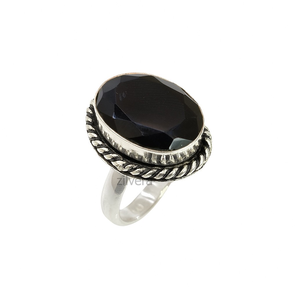 Vintage Style Black Onyx Ring Solid 925 Sterling Silver Handmade Jewelry