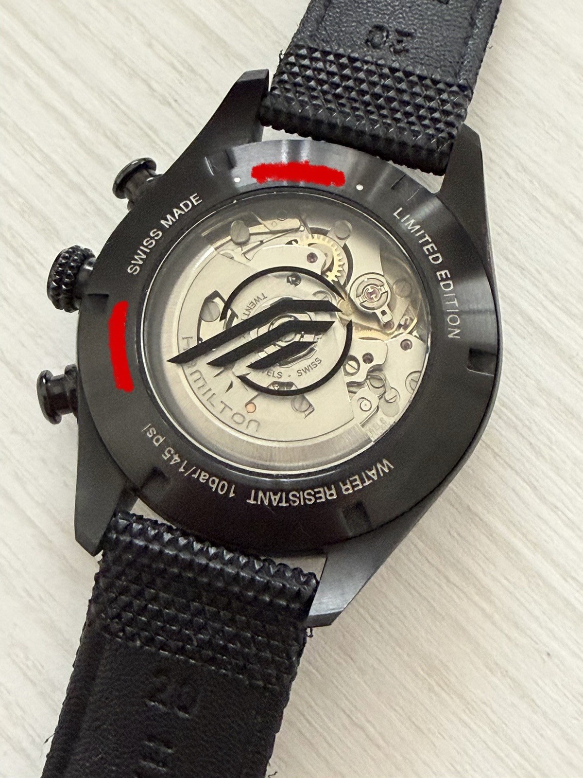 HAMILTON X Resident Evil Khaki Field Auto chrono Watch Limited Edition H71636330
