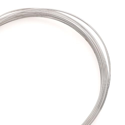 BEADIA Plated Wire 5 Meters Bead Cord for Bracelet Necklace Charm 0.8mm Silver
