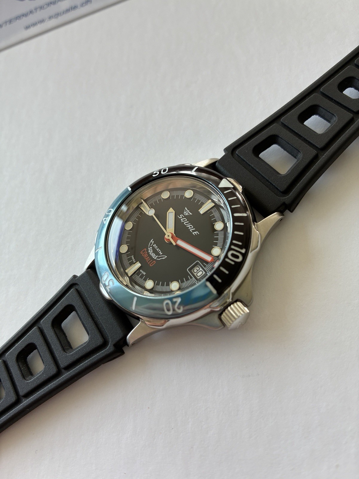 Squale Corallo NOS 2008 Black Dial Automatic Watch. Number 064/100