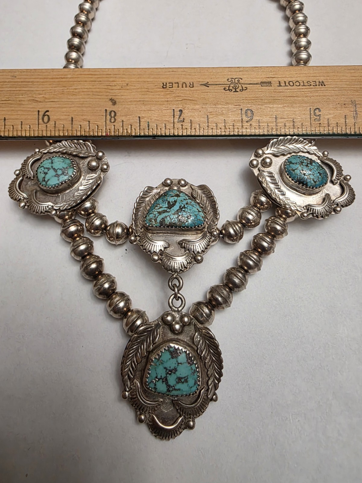 David K Lister DKL Turquoise Necklace 16.5 In Length