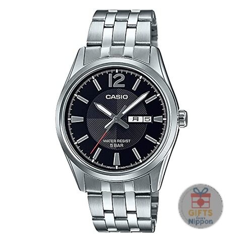 Casio MTP-1335DJ-1AJF Men’s Silver Quartz Watch 5ATM Date Day Display New