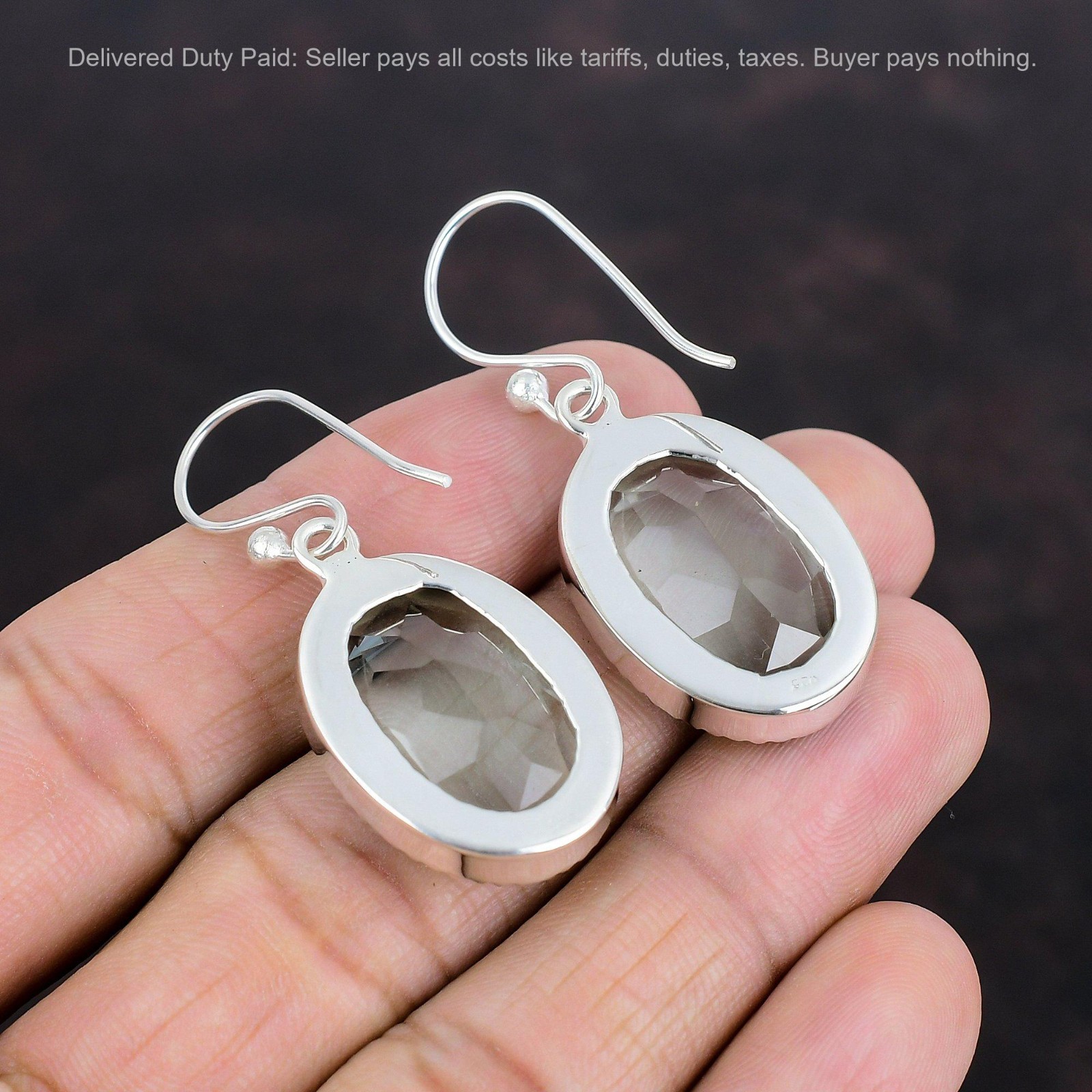 Apatite Stone 925 Sterling Silver Dangle Drop Daughter Hook New Earrings Jewelry
