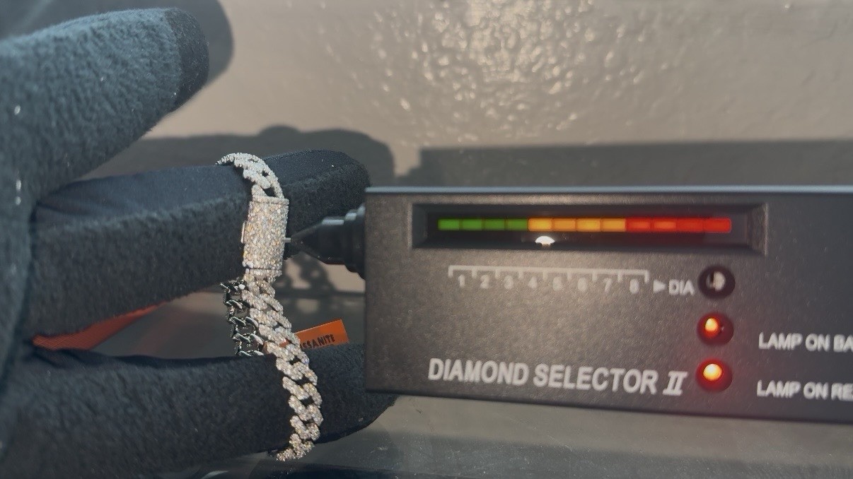 Moissanite Cuban Link Chain Bracelet Pavé Box Clasp 8CTW 925 Sterling Silver