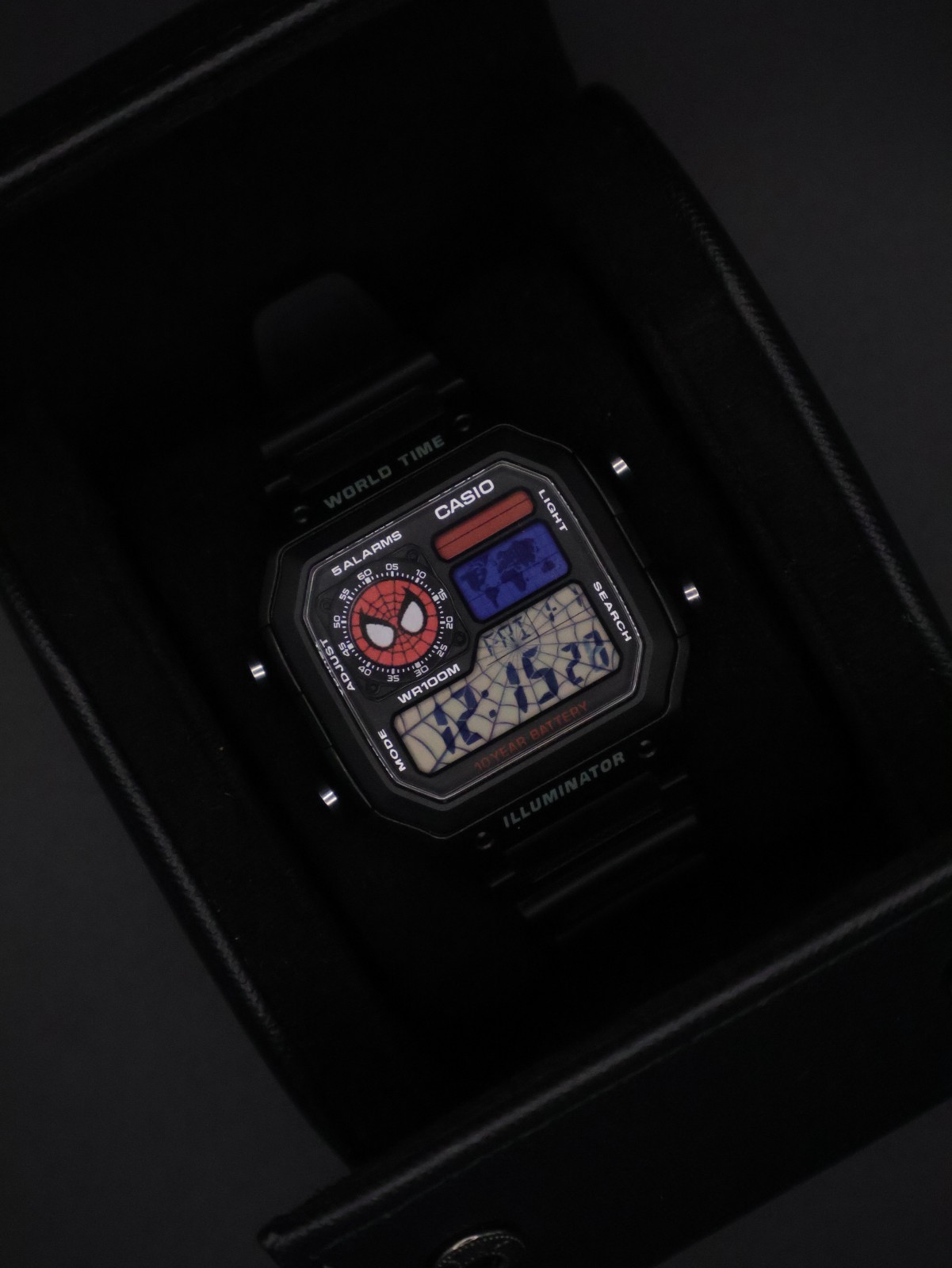 “Underoos” | Custom Spider-Man Casio Watch | Royale | AE-1200WH | 🕷️🕸️🔴 | MOD