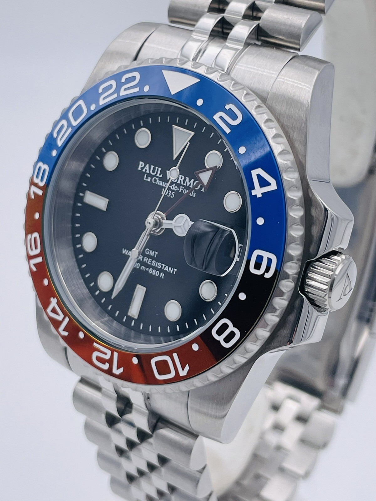 Orologio Paul Vermot GMT Automatico Ceramica Pv2116BLRj/540 Scontatissimo Nuovo