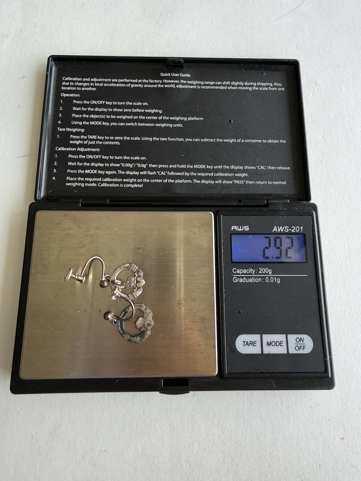Vintage J.O’N Eire Irish Claddagh 925 Silver Screw Back Earrings Celtic Ireland