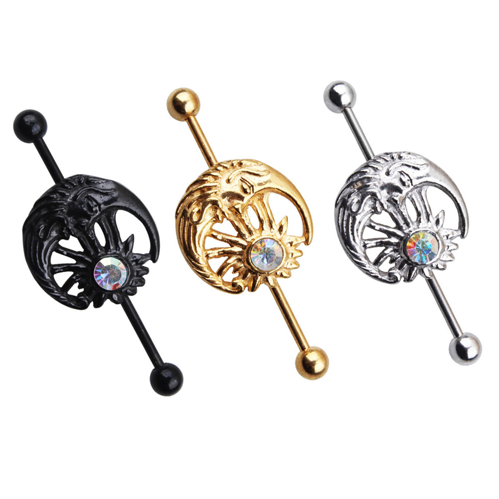 1pc 14G Industrial Scaffold Barbell Surgical Steel Ear Cartilage Helix Piercing