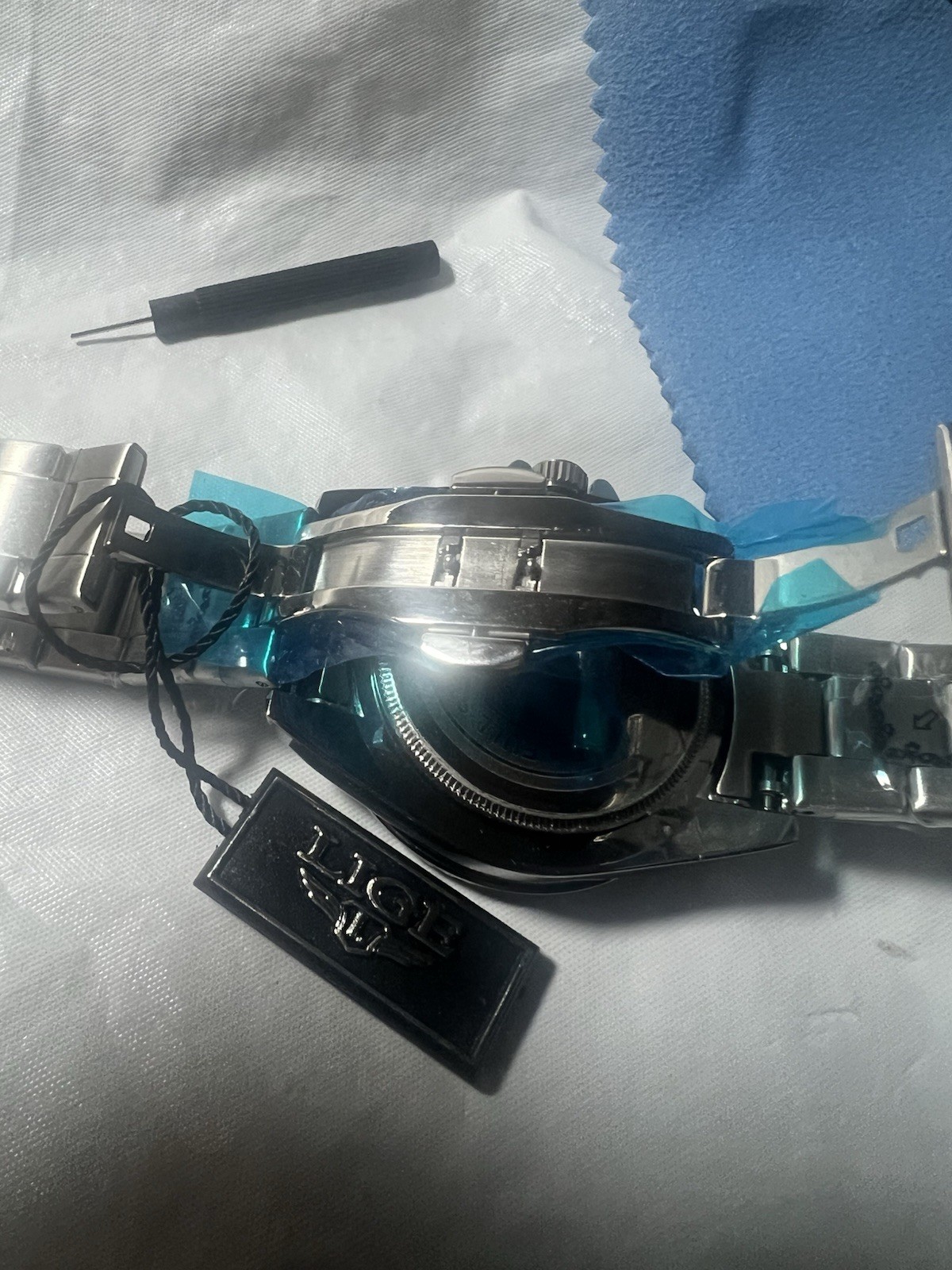 LIGE Quartz Profession, WR30M, rotating, magnify on date,Super Luminous, men’s.
