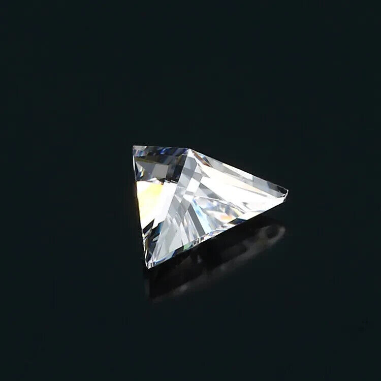 Loose Moissanite Triangle Cut Real Gem Stone W. GRA Certificate All Sizes VVS1 D
