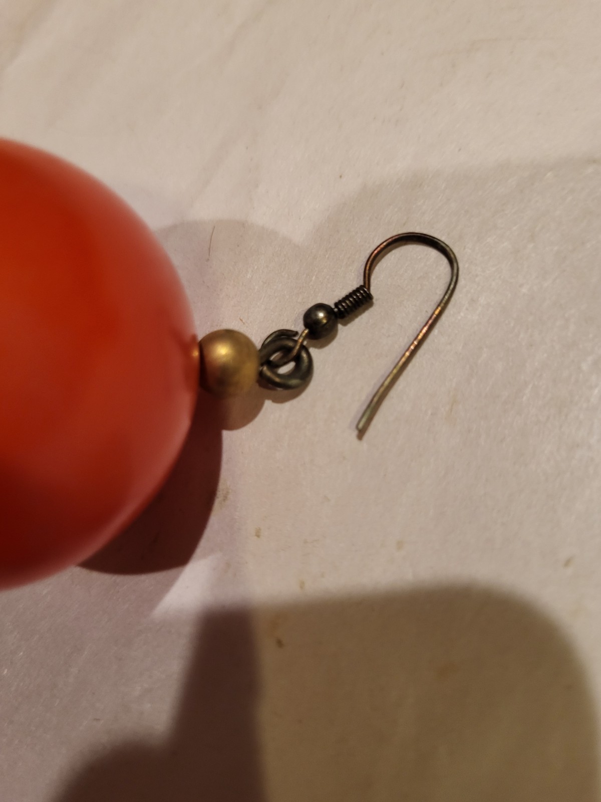 Lot of 2 Custom Earrings – Orange Fishing Bobber Logo & Red/Blue Alligator Drops