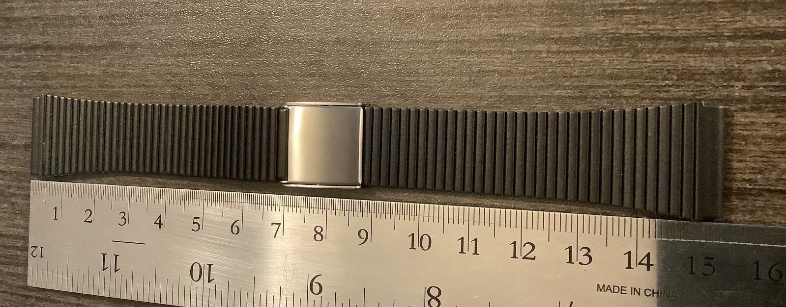 Speidel Flip Clasp PVD Coated 2 Piece Vintage Watchband 19mm Straight End NOS