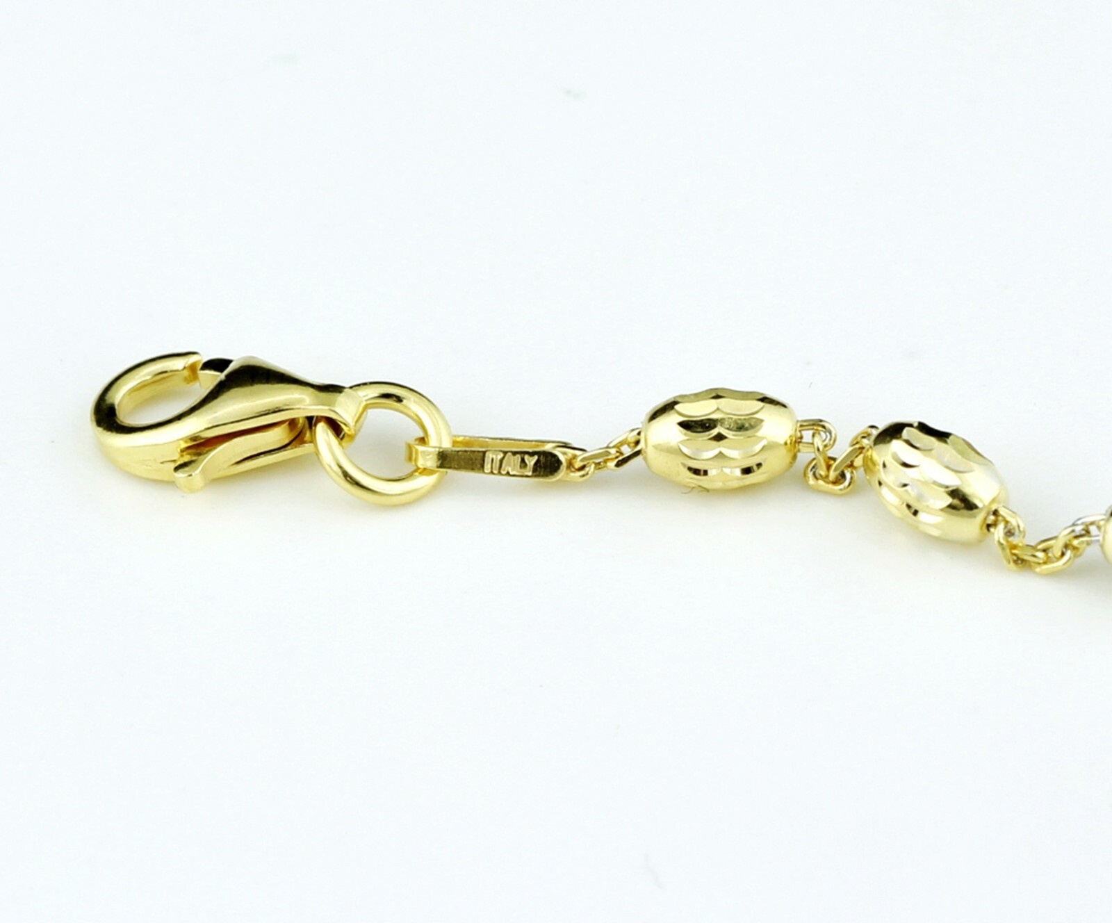 Women 925 Sterling Silver Gold / Rose Gold Oval Bead Chain Anklet Bracelet 9-10″