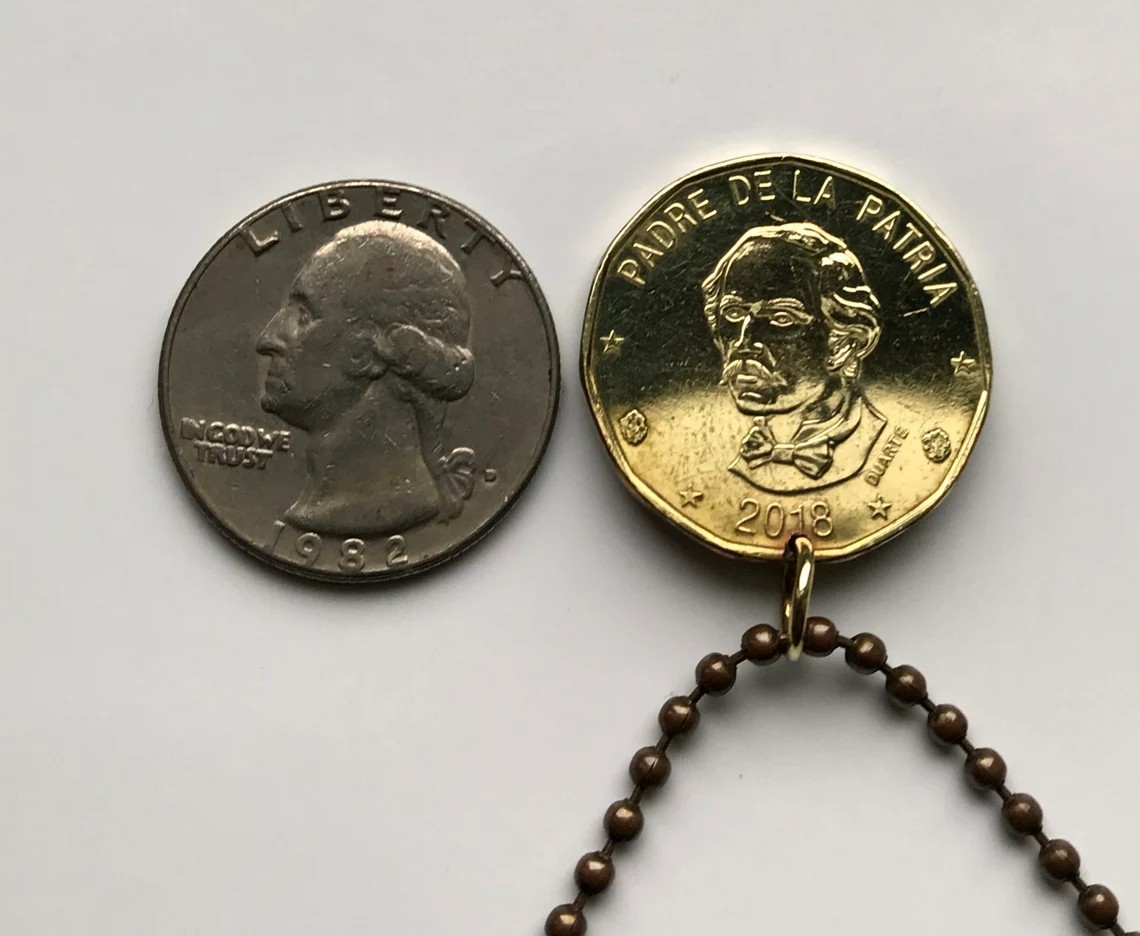 2020 Dominican Republic 1 Peso coin bracelet Santo Domingo Santiago Cibao 000165