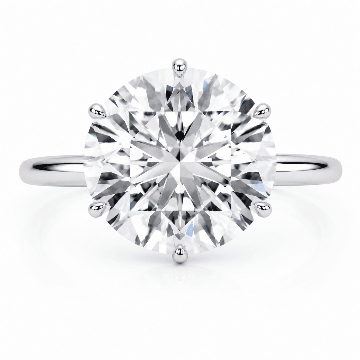 Round Cut Lab Grown Diamond Solitaire Engagement Ring | 15 Carat IGI Certified