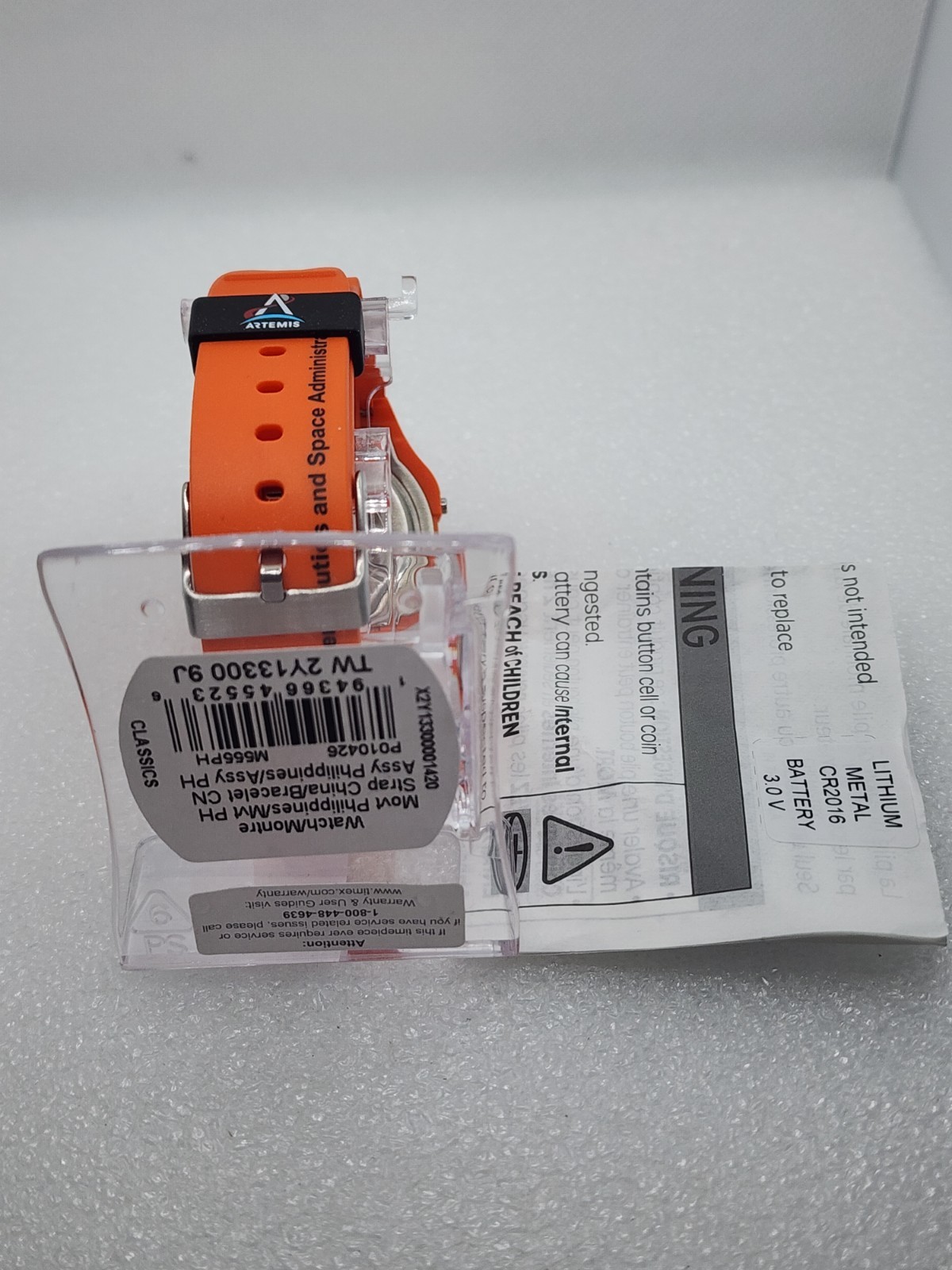 Timex x NASA Artemis Lunar Orange 36mm TW2Y13300 Digital Indiglo Space SAR Watch