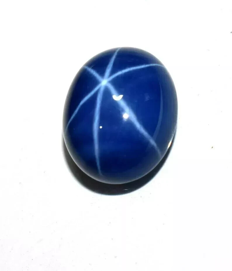 Natural Blue Star Sapphire 10.00 Ct Certified Oval Cabochon Loose Gemstone A+