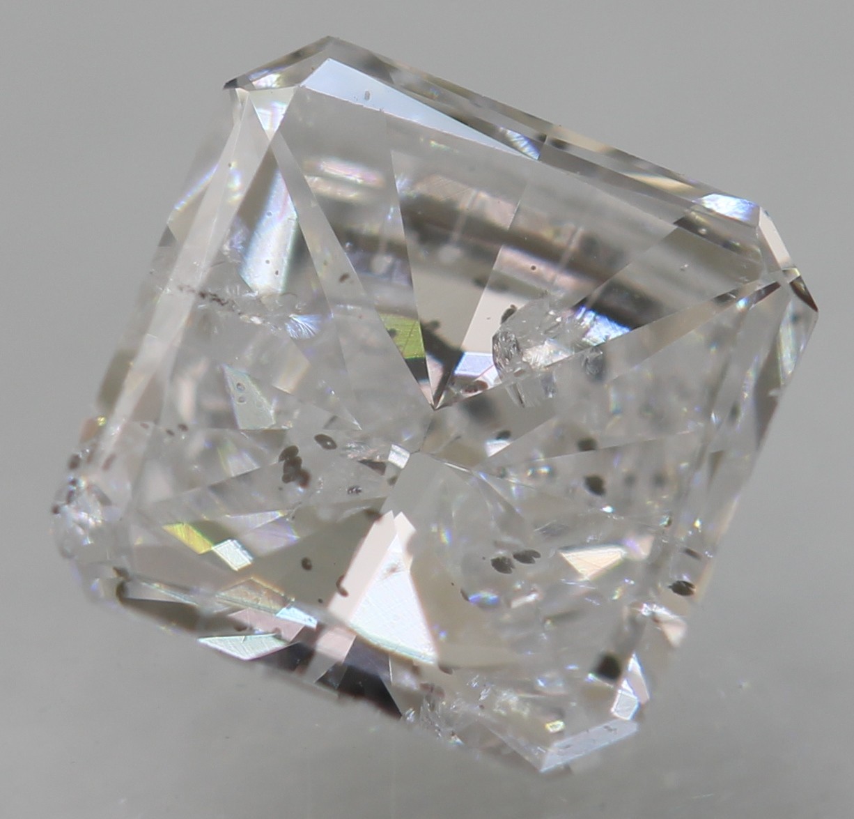 Certified 0.44 Carat D SI2 Radiant Natural Enhanced MINED Diamond 4.88×4.61mm